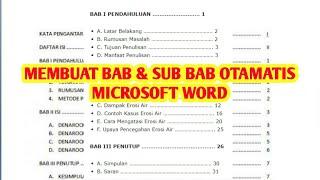 Cara Membuat Penomoran Bab dan Sub Bab Secara Berurutan Otomatis di Microsoft Word