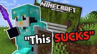 Minecraft BEDROCK Player Plays JAVA for the FIRST TIME EVER