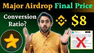 $MAJOR Airdrop FINAL Listing Price ️ Major Token Conversion Ratio ~ Crypto Wala Dost