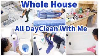 MESSY WHOLE HOUSE CLEAN WITH ME | CLEANING MOTIVATION | MIDWEEK CLEAN AND RESET WITH ME