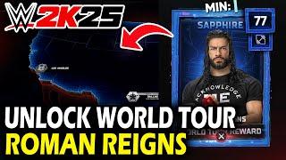 How to Unlock World Tour Roman Reigns in MyFaction WWE 2k25