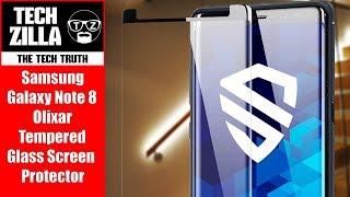 Samsung Galaxy Note 8 Olixar Glass Screen Protector Review (4K)