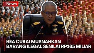 Bea Cukai Musnahkan Jutaan Rokok hingga Ratusan Ribu Miras Senilai Rp165 Miliar