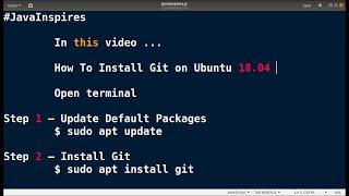 How To Install Git on Ubuntu 18 04