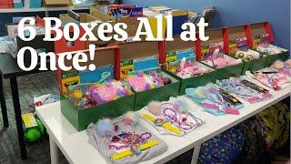 How I Pack Multiple Operation Christmas Child Shoeboxes Quickly & Efficiently!