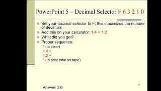 Review of Desktop Calculator Functions