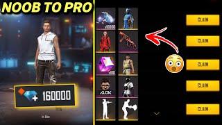 Buying 160000 Diamond  To Make Noob Account To pro  free fire