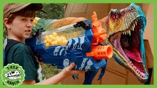 Dinosaur Box Fort Challenge & Escape! | T-Rex Ranch Dinosaur Videos for Kids