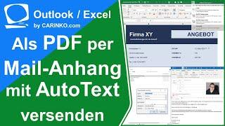 Outlook/Excel - Per Klick als PDF versenden mit Standard-E-Mail-Text und Infobroschüre - carinko.com