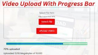 File Upload With Progress Bar Using PHP  MySQL and JavaScript || Upload Video With Progress Bar