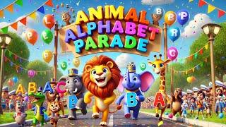  Animal Alphabet Parade/A-Z Alphabet Song for Kids/Learn Letters & Animals/ABC Nursery Rhymes USA