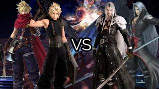 KH1 & FFVIIR Cloud vs KH1 & FFVII Sephiroth at The Edge of Creation [Kingdom Hearts 3]