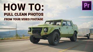 How To: Pull clean photos from your video footage! Adobe Premiere Pro tutorial.