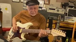 Phil Keaggy- in the studio working on 'Things I Will Do" (2022). Guitar and bass.