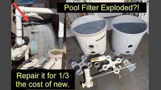 Repair Cracked Pool Filter for 1/3 the Replacement Cost.  (Full Instructions) Cartridge or DE.