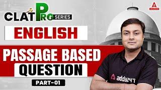 English Class 02 | Passage Based Question part 1 For CLAT 2025 | Preparation with Ashish Sir