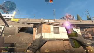 CS2 Overpass B-Site Execute, Heaven Smoke and Barrels Molotov