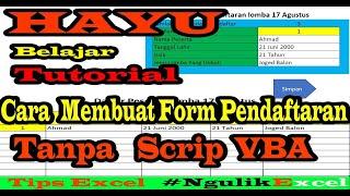 Cara Membuat Form Input Data untuk Database Excel dengan record macro | Rumus Excel