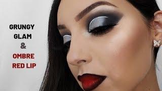 GRUNGY MAKEUP & OMBRE RED LIP | YADIRA Y.