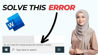 You can't make this change because the selection is locked - Microsoft Office [error solved]