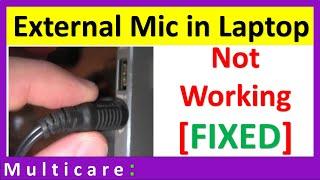 External mic not working in laptop | Combo Jack