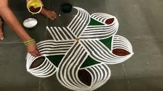 Easy 5*3 padikolam designs| Simple muggulu designs| easy rangoli designs| Beginners kolam