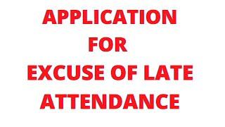 LATE ATTENDANCE APPLICATION ||APPLICATION FOR LATE ATTENDANCE|| SIMPLE ENGLISH LEARNING|NIRANJAN DAS