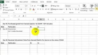 The GST and making GST Entries