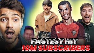 Fastest Hit 10M Subscribers on YouTube [Reaction]  @cristiano