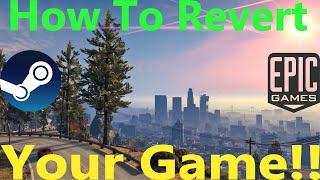 GTAV Updated Again!! | How To Revert! | Steam And Epics! | #criminaljusticeyoutube