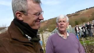 Jeremy Vine and Terry Walton on the Radio 2 allotment