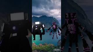 Titan TV man Vs Herobrine and all mobs #shorts #viral #minecraft