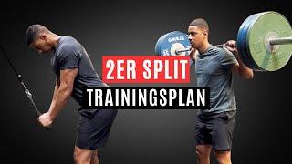 2er Split | Oberkörper-/ Unterkörper Split | Kompletter Trainingsplan