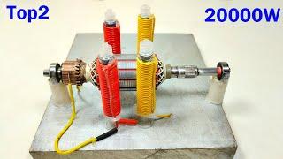 Top2 Free Electricity Generator How To Make Free Energy 220V electricity