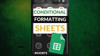 Conditional Formatting on Mobile Google Sheets #shorts