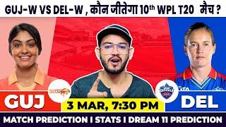 WPL 2024-DCW vs GGW 10th Match Prediction | DCW vs GGW Dream 11 Predictions |