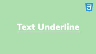 How to underline text in CSS ? | HTML & CSS