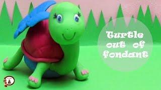 Turtle out of Fondant Figurine Cake Topper Tutorial Gumpaste Fimo Clay