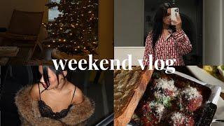 WEEKEND VLOG | winter clothes haul, holiday parties & christmas shopping