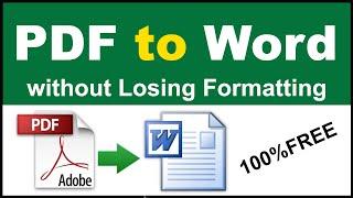 How to Convert PDF to Word - Pdf to Word without Losing Formatting