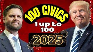 New!!! 2025 USCIS 100 civics questions and answers in Order for US Citizenship Test.