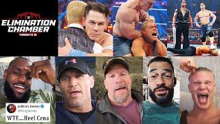 Famous Reaction on John Cena turns heel & Destroyed Cody Rhodes - WWE Elimination Chamber Reaction