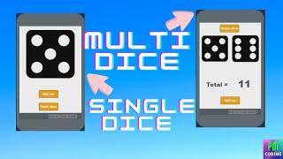 How to Create Multi Dice app and Single Dice app || Code.org ||