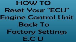 HOW TO Reset "ECU" Engine Control Unit To Factory Settings 97-03 BMW 5-SERIES E39 528I 540I M5 M52