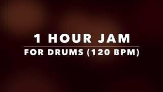 1 Hour Drum Practice Backing Track for Drummers - 120 BPM (NO DRUMS)