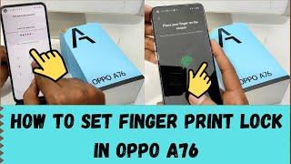 How to set Finger Print Lock in OPPO A76,OPPO A96| OPPO A76 How To Setup Fingerprint Lock