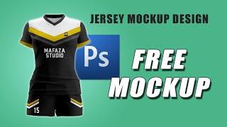 Women jersey mockup | Photoshop tutorial | free psd