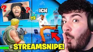 Ich STREAMSNIPE YOUTUBER bis er KOMPLETT AUSRASTET und den STREAM BEENDET ... Fortnite