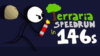 Terraria Speedrun in 146 Seconds (Terraria Animation)