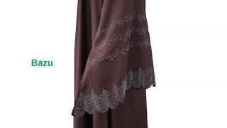 SL607 Brown Abaya Cut Work Bazu with Stone Work – Fabric Korean Nida | SharaiLibas.Com